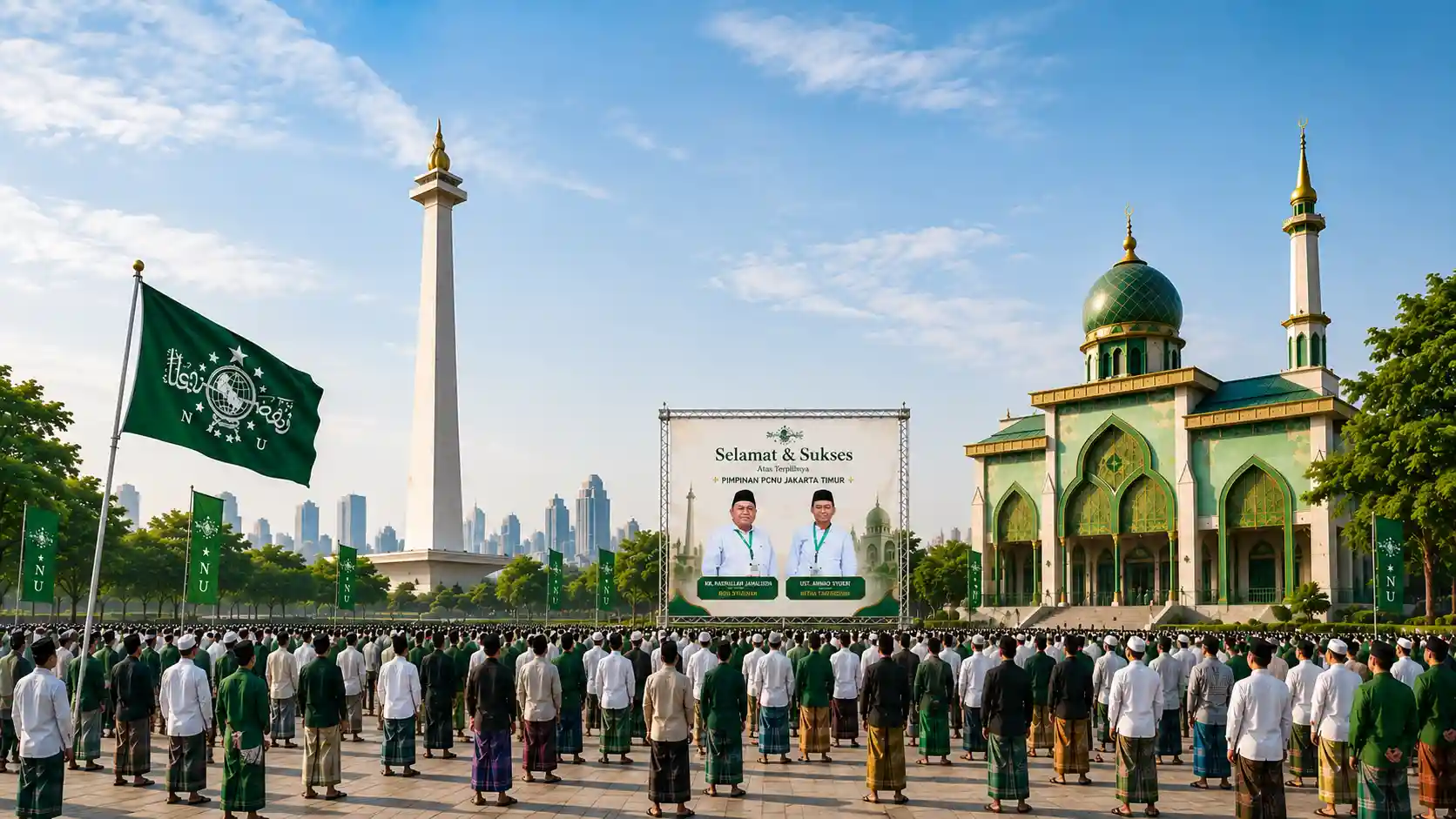 Kebersamaan pengurus dan warga PCNU Pengurus Cabang Kabupaten Sragen